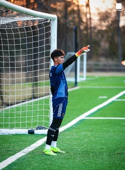 Diving save at the near post